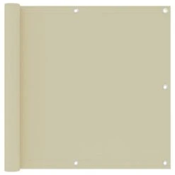 Paravento Da Balcone Crema 90x300 Cm Tessuto Oxford