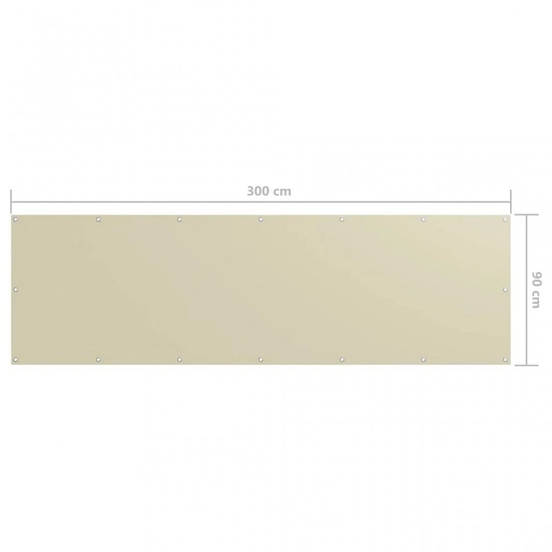 Paravento Da Balcone Crema 90x300 Cm Tessuto Oxford 5 Paravento Da Balcone Crema 90x300 Cm Tessuto Oxford - immagine 5