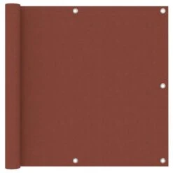 Paravento Da Balcone Terracotta 90x500 Cm Tessuto Oxford
