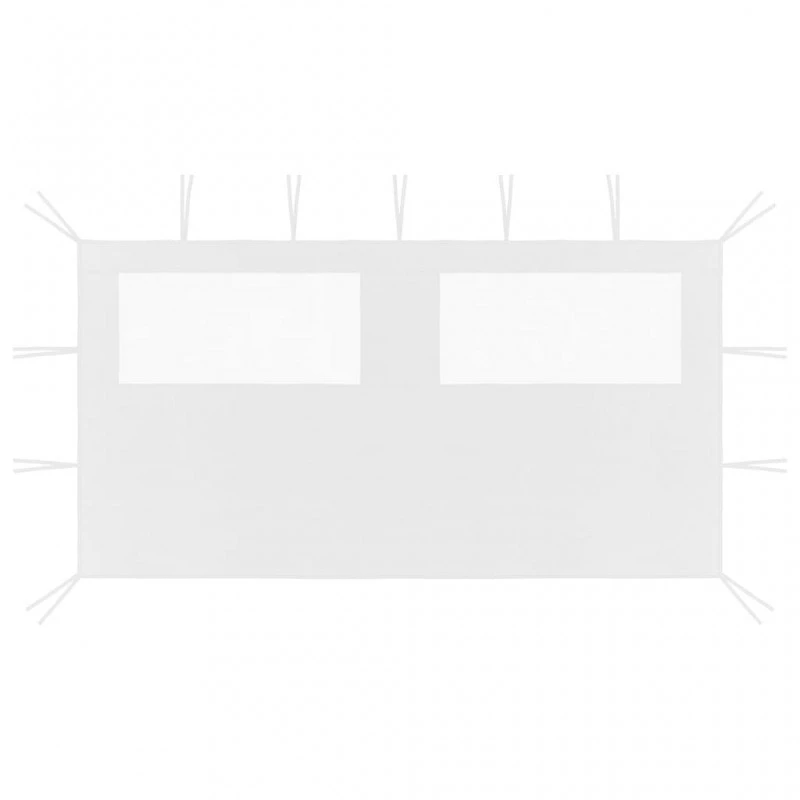 Parete Con Finestre Per Gazebo 4x2 M Bianca 1 Parete Con Finestre Per Gazebo 4x2 M Bianca