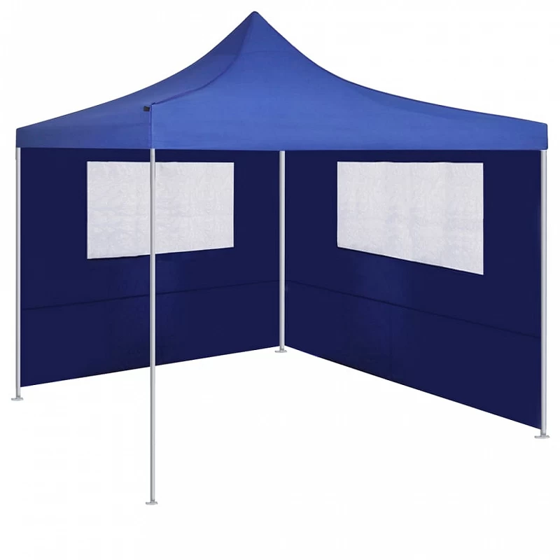 Parete Con Finestre Per Gazebo 4x2 M Blu 2 Parete Con Finestre Per Gazebo 4x2 M Blu - immagine 2