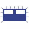 Parete Con Finestre Per Gazebo 4x2 M Blu -Garden Home parete con finestre per gazebo 4x2 m blu