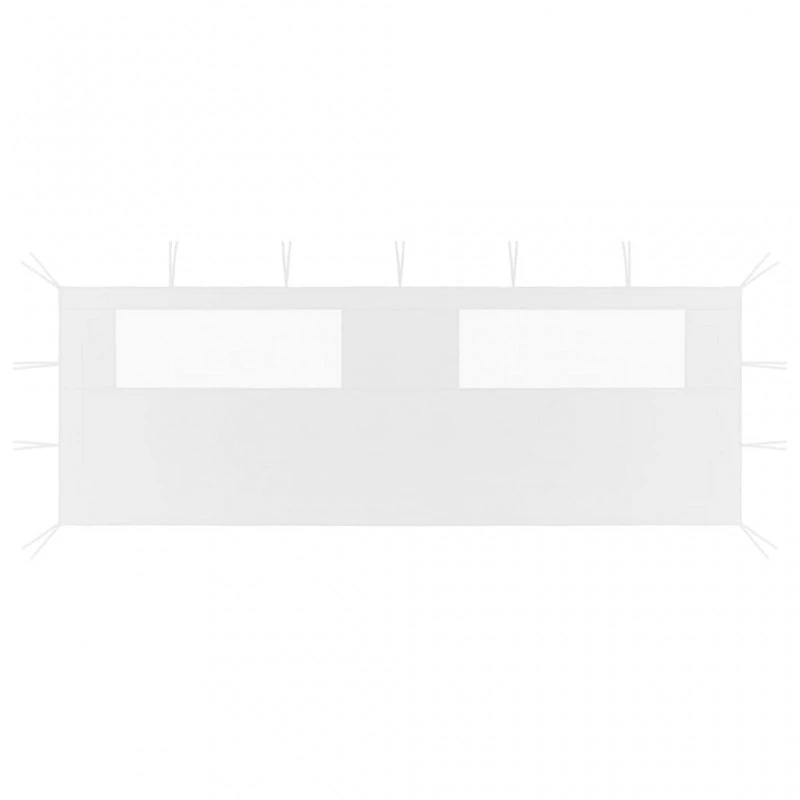 Parete Con Finestre Per Gazebo 6x2 M Bianca 1 Parete Con Finestre Per Gazebo 6x2 M Bianca