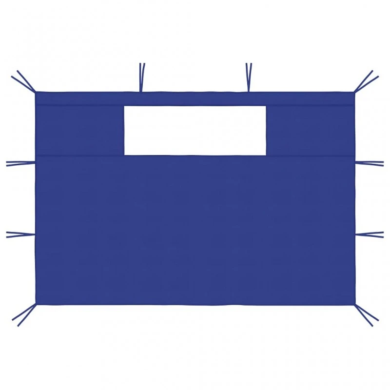 Pareti Con Finestre Per Gazebo 2 Pz Blu 2 Pareti Con Finestre Per Gazebo 2 Pz Blu - immagine 2