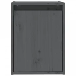 Pensili 2 Pz Grigi 30x30x40 Cm In Legno Massello Di Pino -Garden Home pensili 2 pz grigi 30x30x40 cm in legno massello di pino 5