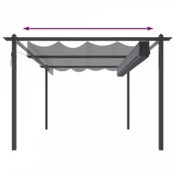 Pergola Da Giardino Con Tetto Retrattile 4x3 M Antracite 12 Pergola Da Giardino Con Tetto Retrattile 4x3 M Antracite -Garden Home pergola da giardino con tetto retrattile 4x3 m antracite 4