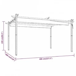Pergola Da Giardino Con Tetto Retrattile 4x3 M Antracite 15 Pergola Da Giardino Con Tetto Retrattile 4x3 M Antracite -Garden Home pergola da giardino con tetto retrattile 4x3 m antracite 7