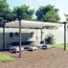 Pergola Da Giardino Con Tetto Retrattile 4x3 M Crema