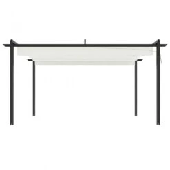 Pergola Da Giardino Con Tetto Retrattile 4x3 M Crema -Garden Home pergola da giardino con tetto retrattile 4x3 m crema 2