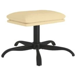 Poggiapiedi Bianco Crema 60x60x36 Cm In Velluto -Garden Home poggiapiedi bianco crema 60x60x36 cm in velluto 1