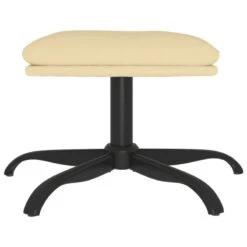 Poggiapiedi Bianco Crema 60x60x36 Cm In Velluto -Garden Home poggiapiedi bianco crema 60x60x36 cm in velluto 2