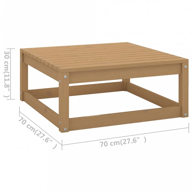 Poggiapiedi Da Giardino E Cuscini 2 Pz Marrone Miele Legno Pino 7 Poggiapiedi Da Giardino E Cuscini 2 Pz Marrone Miele Legno Pino - immagine 7