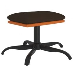 Poggiapiedi Marrone 60x60x39 Cm In Tessuto E Similpelle -Garden Home poggiapiedi marrone 60x60x39 cm in tessuto e similpelle 1