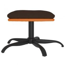 Poggiapiedi Marrone 60x60x39 Cm In Tessuto E Similpelle -Garden Home poggiapiedi marrone 60x60x39 cm in tessuto e similpelle 2
