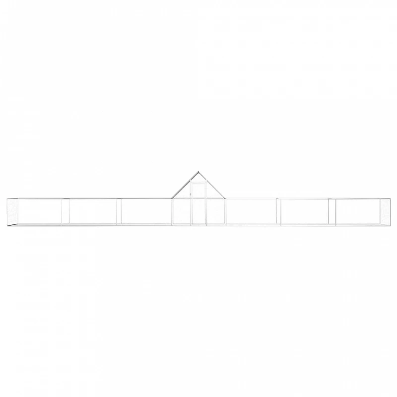 Pollaio 14x2x2 M In Acciaio Zincato 2 Pollaio 14x2x2 M In Acciaio Zincato - immagine 2