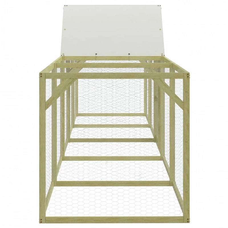 Pollaio 500x100x150 Cm In Legno Massello Di Pino Impregnato 4 Pollaio 500x100x150 Cm In Legno Massello Di Pino Impregnato - immagine 4