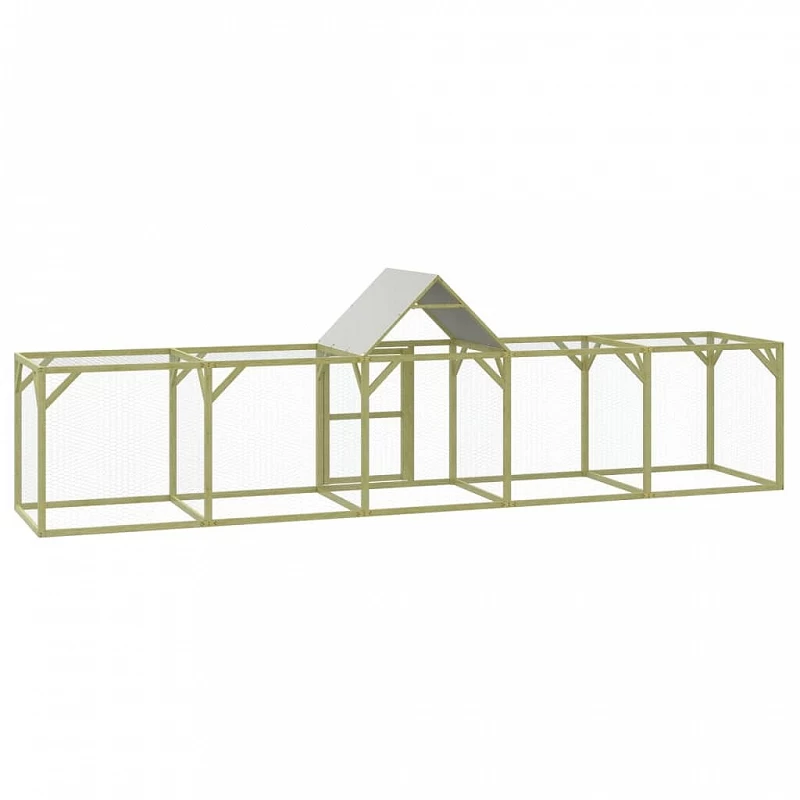 Pollaio 500x100x150 Cm In Legno Massello Di Pino Impregnato 5 Pollaio 500x100x150 Cm In Legno Massello Di Pino Impregnato - immagine 5