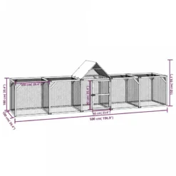 Pollaio 500x100x150 Cm In Legno Massello Di Pino Impregnato 11 Pollaio 500x100x150 Cm In Legno Massello Di Pino Impregnato -Garden Home pollaio 500x100x150 cm in legno massello di pino impregnato 5