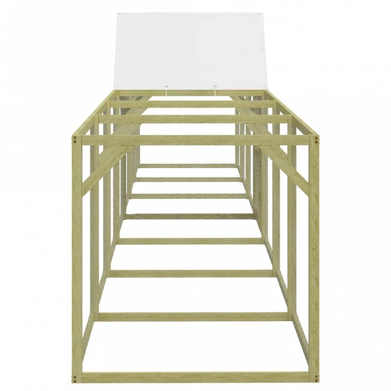 Pollaio 700x100x150 Cm In Legno Massello Di Pino Impregnato 4 Pollaio 700x100x150 Cm In Legno Massello Di Pino Impregnato - immagine 4