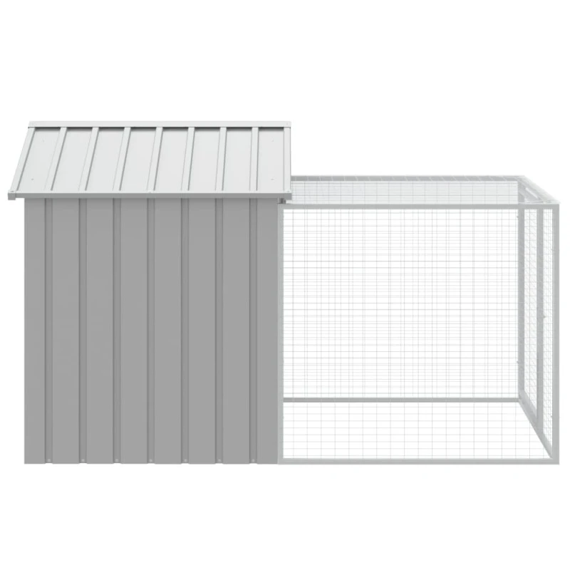 Pollaio Area Corsa Grigio Chiaro 117x201x123 Cm Acciaio Zincato 4 Pollaio Area Corsa Grigio Chiaro 117x201x123 Cm Acciaio Zincato - immagine 4