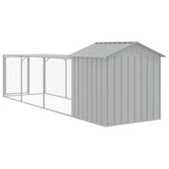 Pollaio Area Corsa Grigio Chiaro 117x405x123 Cm Acciaio Zincato -Garden Home pollaio area corsa grigio chiaro 117x405x123 cm acciaio zincato 4
