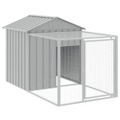 Pollaio Area Corsa Grigio Chiaro 117x405x123 Cm Acciaio Zincato -Garden Home pollaio area corsa grigio chiaro 117x405x123 cm acciaio zincato 5