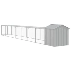 Pollaio Area Corsa Grigio Chiaro 117x813x123 Cm Acciaio Zincato 12 Pollaio Area Corsa Grigio Chiaro 117x813x123 Cm Acciaio Zincato -Garden Home pollaio area corsa grigio chiaro 117x813x123 cm acciaio zincato 4