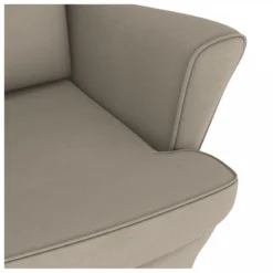 Poltrona A Dondolo Gambe Legno E Sgabello Grigio Chiaro Velluto -Garden Home poltrona a dondolo gambe legno e sgabello grigio chiaro velluto 7