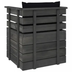 Poltrona Da Giardino Con Cuscini In Legno Di Pino -Garden Home poltrona da giardino con cuscini in legno di pino 4