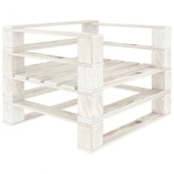 Poltrona Da Giardino In Pallet In Legno Bianca