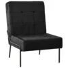 Poltrona Relax 65x79x87 Cm Nera In Velluto -Garden Home poltrona relax 65x79x87 cm nera in velluto
