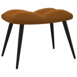 Poltrona Relax Con Poggiapiedi Marrone In Velluto -Garden Home poltrona relax con poggiapiedi marrone in velluto 5