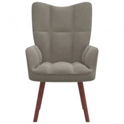 Sedia Relax Grigio Chiaro In Velluto 8 Sedia Relax Grigio Chiaro In Velluto -Garden Home poltrona relax grigio chiaro in velluto 1