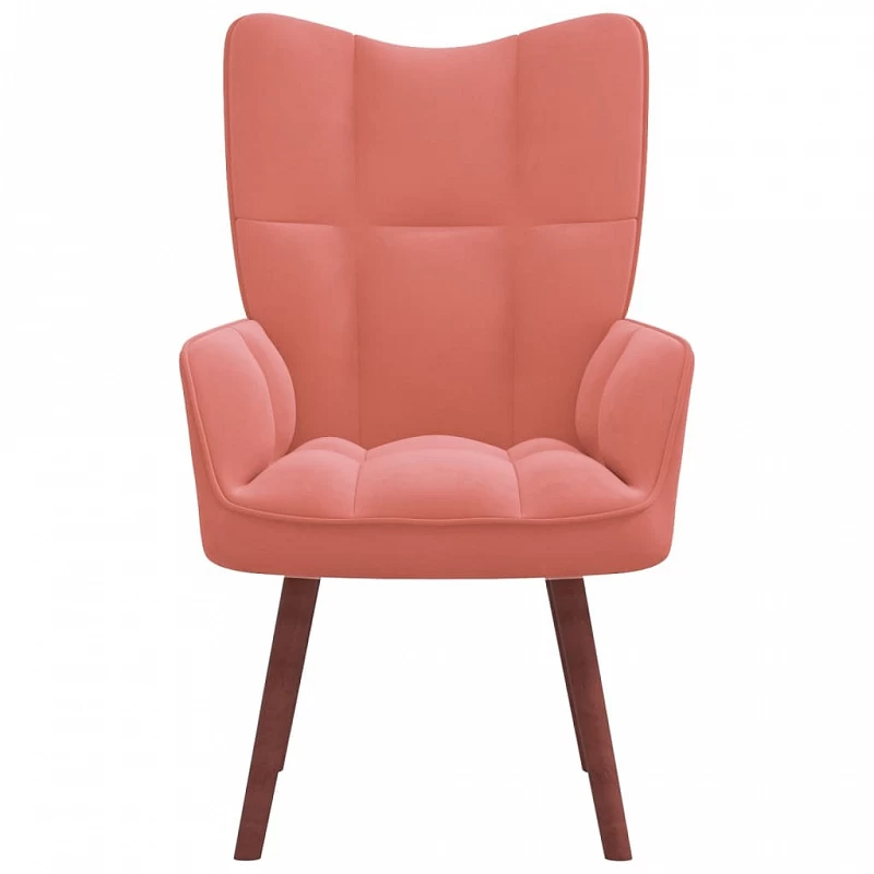 Sedia Relax Rosa In Velluto 2 Sedia Relax Rosa In Velluto - immagine 2