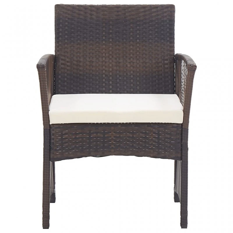 Poltrone Da Giardino Con Cuscini 2 Pz Marroni In Polyrattan 3 Poltrone Da Giardino Con Cuscini 2 Pz Marroni In Polyrattan - immagine 3