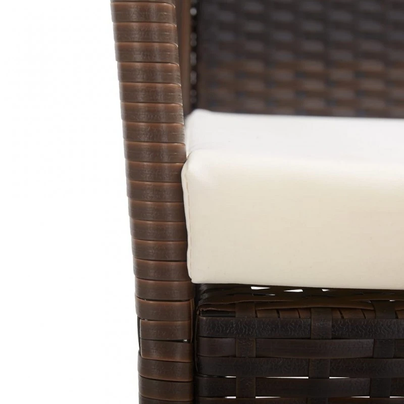 Poltrone Da Giardino Con Cuscini 2 Pz Marroni In Polyrattan 7 Poltrone Da Giardino Con Cuscini 2 Pz Marroni In Polyrattan - immagine 7