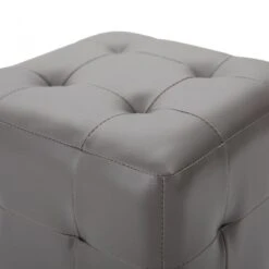 Pouf 2 Pz Grigio 30x30x30 Cm In Similpelle -Garden Home pouf 2 pz grigio 30x30x30 cm in similpelle 3