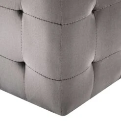 Pouf 2 Pz Grigio 30x30x30 Cm In Velluto -Garden Home pouf 2 pz grigio 30x30x30 cm in velluto 4