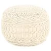 Pouf Lavorato A Mano In Macramé 45x30 Cm In Cotone -Garden Home pouf lavorato a mano in macrame 45x30 cm in cotone