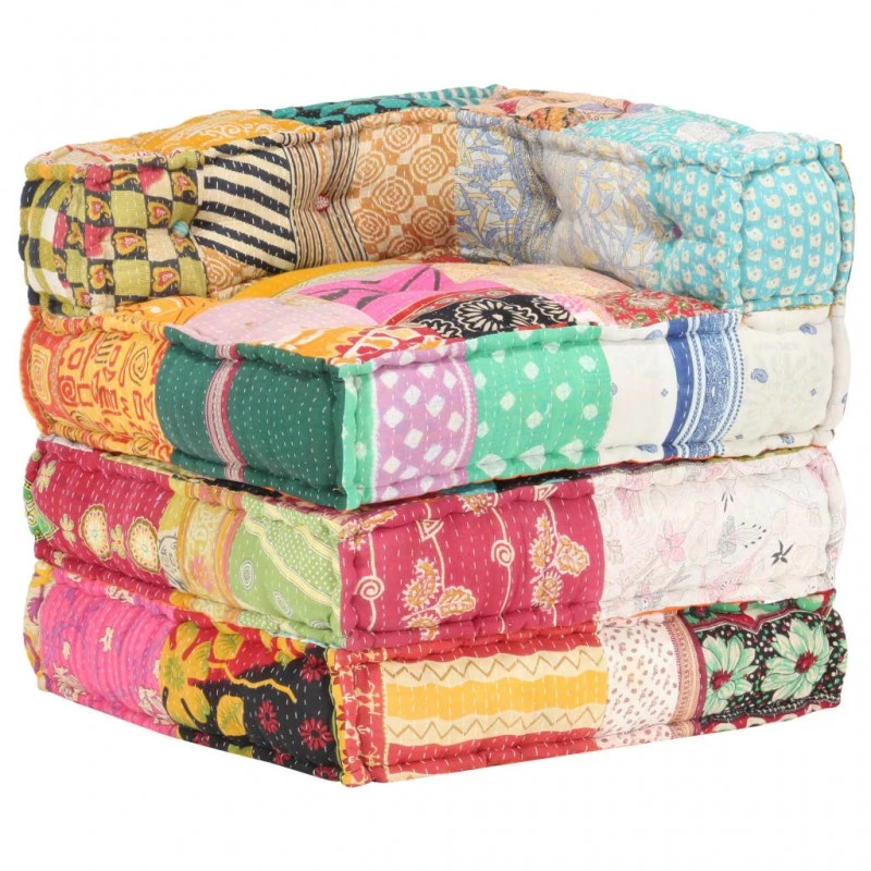 Pouf Modulare In Tessuto Patchwork 7 Pouf Modulare In Tessuto Patchwork - immagine 7
