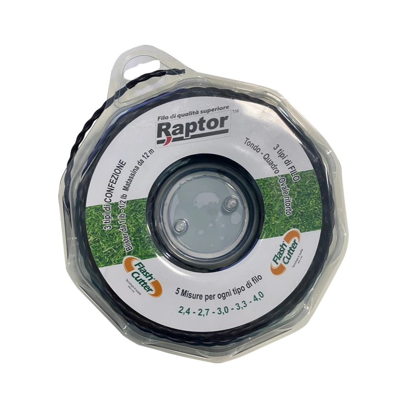 RAPTOR 2,4 Mm 78 Mt. Ovaleritorto FLASHCUTTER Filo Decespugliatore 1 RAPTOR 2,4 Mm 78 Mt. Ovaleritorto FLASHCUTTER Filo Decespugliatore