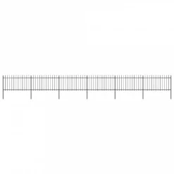 Recinzione Da Giardino Punta A Lancia 10,2x1 M Acciaio Nero