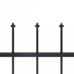 Recinzione Da Giardino Punta A Lancia 10,2x1 M Acciaio Nero 8 Recinzione Da Giardino Punta A Lancia 10,2x1 M Acciaio Nero -Garden Home recinzione da giardino punta a lancia 102x1 m acciaio nero 3