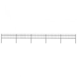 Recinzione Da Giardino Punta A Lancia 8,5x0,6 M Acciaio Nera