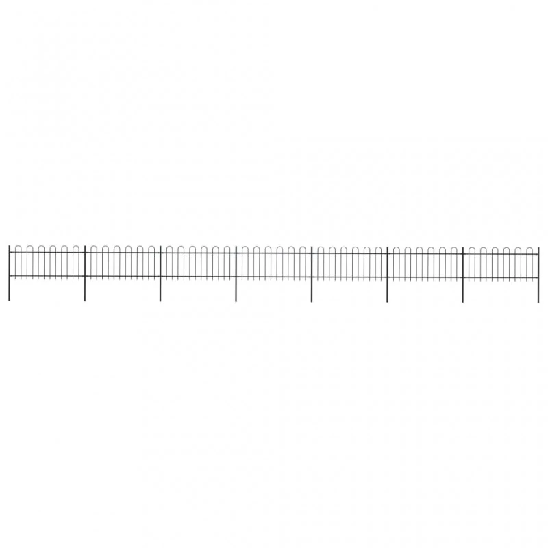 Recinzione Giardino Con Punta A Lancia Acciaio 11,9x0,8 M Nera 1 Recinzione Giardino Con Punta A Lancia Acciaio 11,9x0,8 M Nera