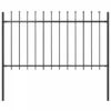 Recinzione Giardino Con Punta A Lancia In Acciaio 17x1 M Nera -Garden Home recinzione giardino con punta a lancia in acciaio 17x1 m nera