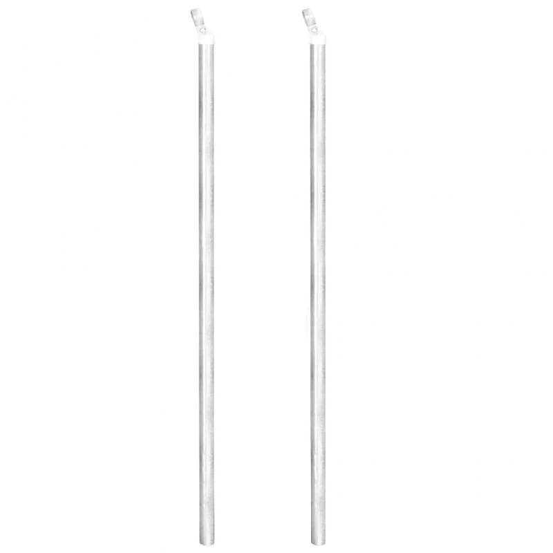 Recinzione In Rete Con Pali In Acciaio Zincato 25x0,8 M Argento 6 Recinzione In Rete Con Pali In Acciaio Zincato 25x0,8 M Argento - immagine 6