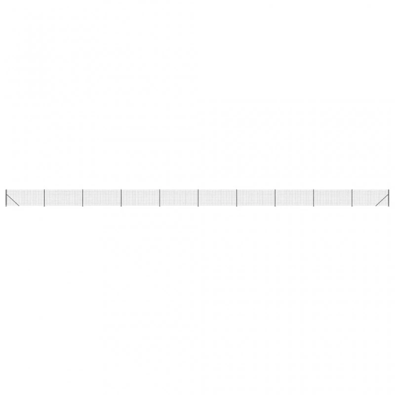 Recinzione Metallica Con Flangia Antracite 0,8x25 M 2 Recinzione Metallica Con Flangia Antracite 0,8x25 M - immagine 2