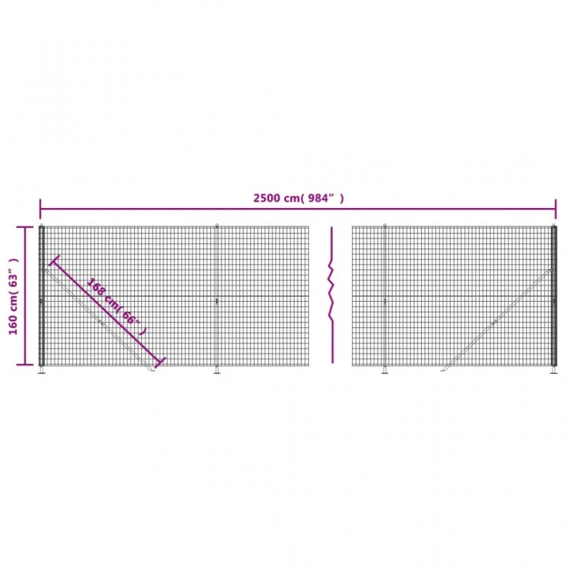 Recinzione Metallica Con Flangia Antracite 1,6x25 M 6 Recinzione Metallica Con Flangia Antracite 1,6x25 M - immagine 6