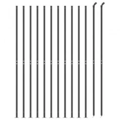 Recinzione Metallica Con Flangia Antracite 2,2x25 M -Garden Home recinzione metallica con flangia antracite 22x25 m 2